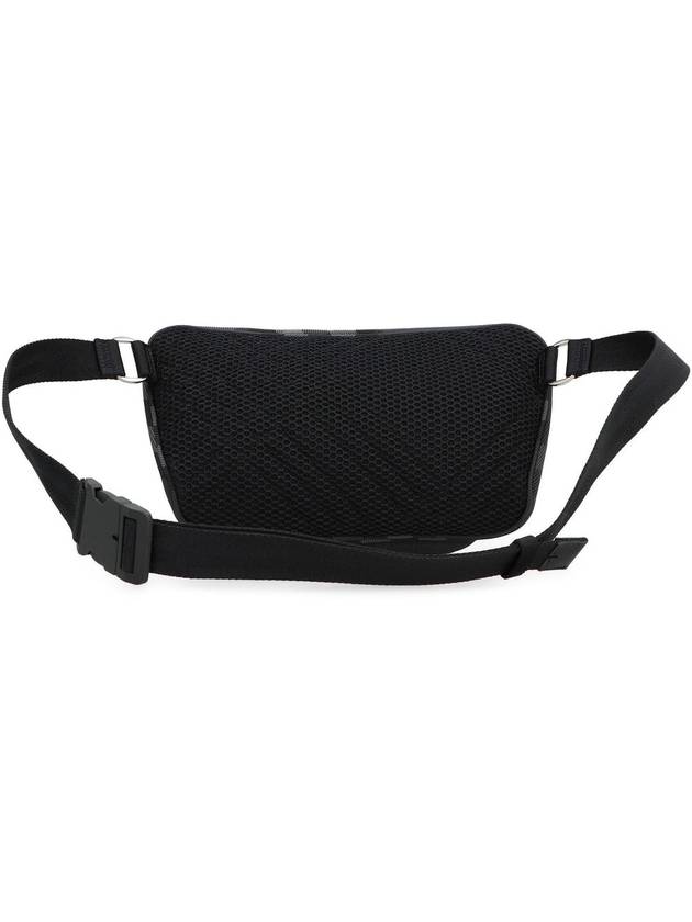 Grid Check Belt Bag Charcoal - BURBERRY - BALAAN 5