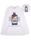 Men's bottle print white long sleeve t-shirt NUS19261 001 - IH NOM UH NIT - BALAAN 1