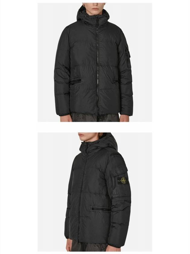 Men's Wappen Patch Crinkle Wraps Padding Black - STONE ISLAND - BALAAN 5