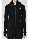 Grenoble Fleece Zip Up Hoodie Black - MONCLER - BALAAN 3