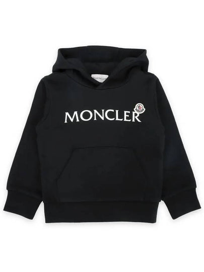 Kids Lettering Logo Wappen Hood Sweatshirt Black 8G00008 899PS 999 - MONCLER - BALAAN 2