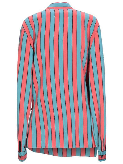 Maison Margiela Patchpocket striped crossover shirt jacket - MAISON MARGIELA - BALAAN 2