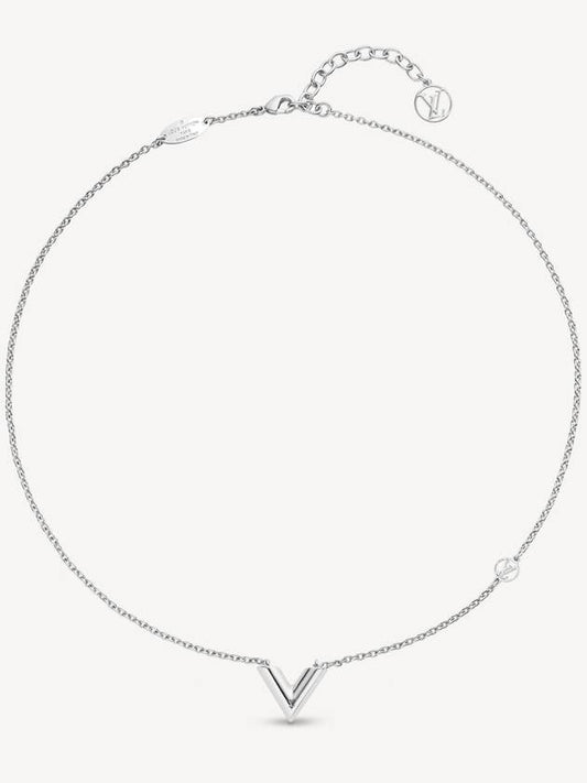 Essential V Supple Necklace Silver - LOUIS VUITTON - BALAAN 2