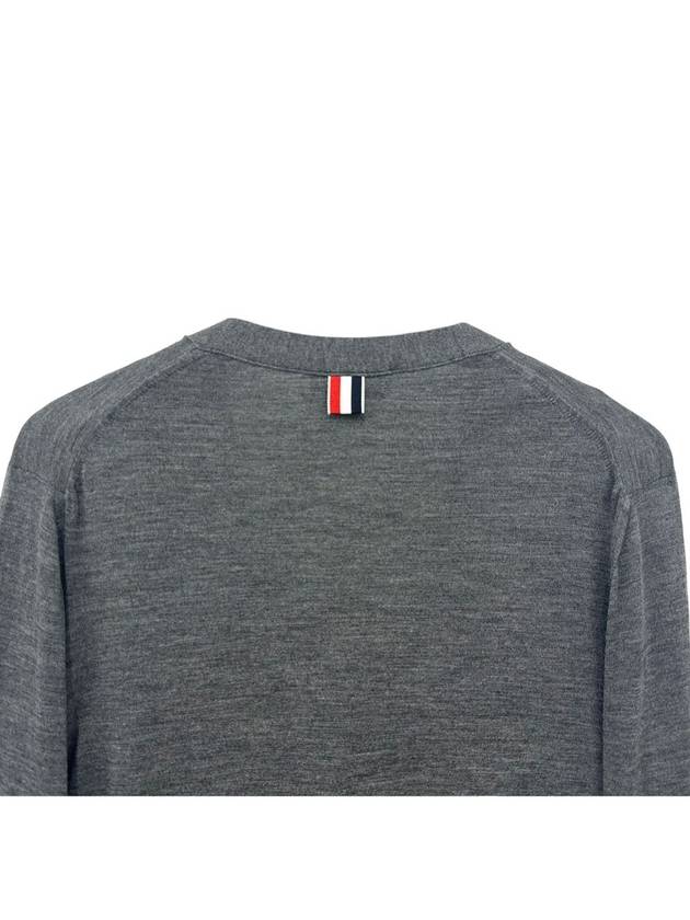 Stripe Armband Merino Wool Cardigan Grey - THOM BROWNE - BALAAN 7