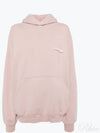 Embroidered Logo Cotton Hoodie Light Pink - BALENCIAGA - BALAAN 2