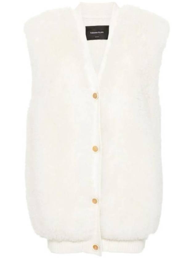 Cashmere Fur Vest Raffia - FABIANA FILIPPI - BALAAN 1