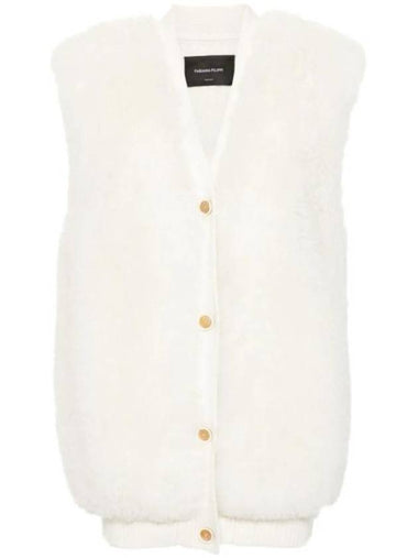 Cashmere Fur Vest Raffia - FABIANA FILIPPI - BALAAN 1