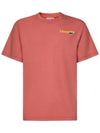 Men's Summer Pack Pigment Print Short Sleeve T-Shirt Indigo Pink - LACOSTE - BALAAN 1