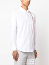 RWB Stripe Cotton Shirt White - THOM BROWNE - BALAAN 4