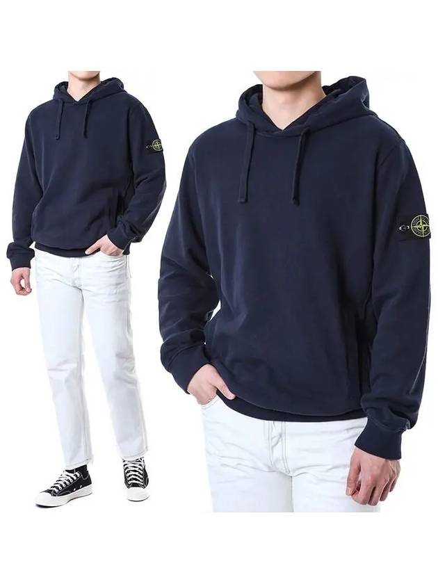 Stone Island Hooded Sweatshirt 811560820 V0020 Blue - STONE ISLAND - BALAAN 3