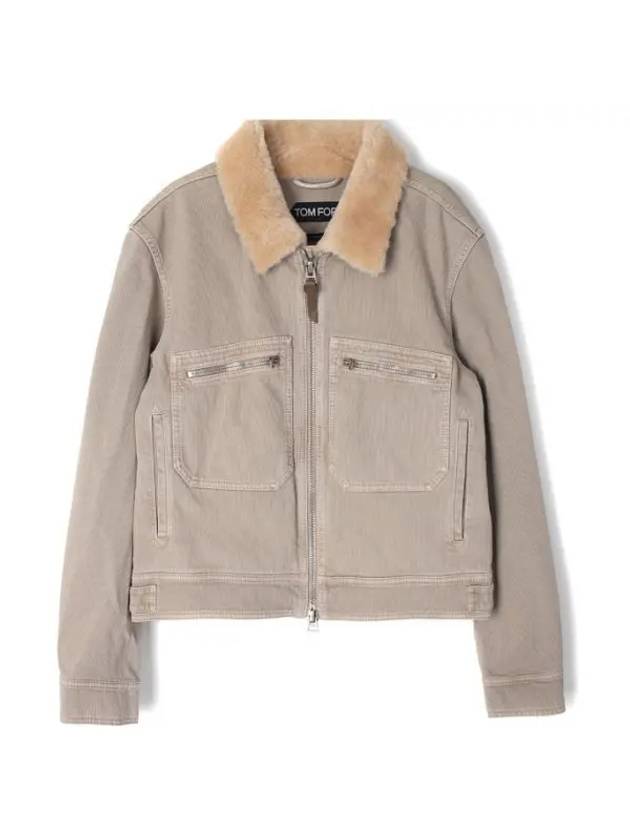 Bedford Code Zip-Up Jacket Beige - TOM FORD - BALAAN 2