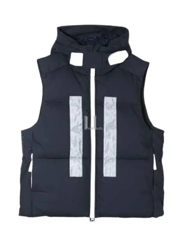 Marina Back Logo Print Vest Navy - STONE ISLAND - BALAAN 2