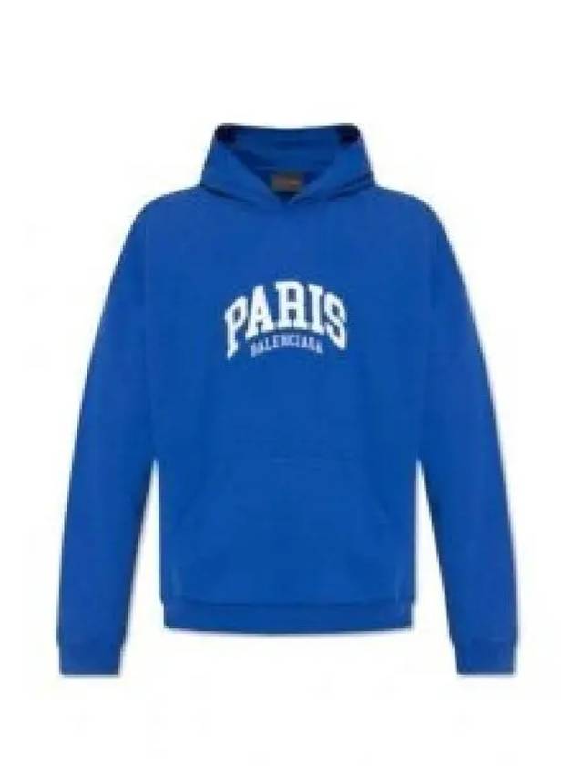 Cities Paris Oversized Hoodie Blue - BALENCIAGA - BALAAN 2