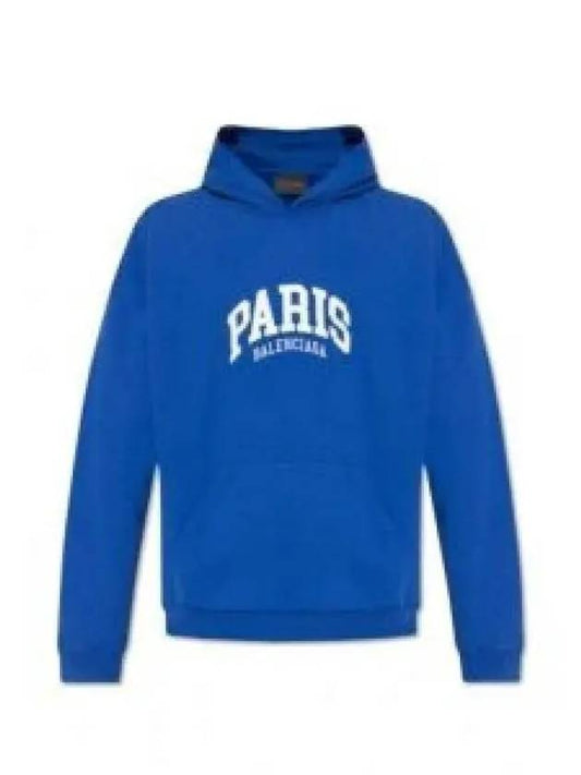 Cities Paris Oversized Hoodie Blue - BALENCIAGA - BALAAN 2