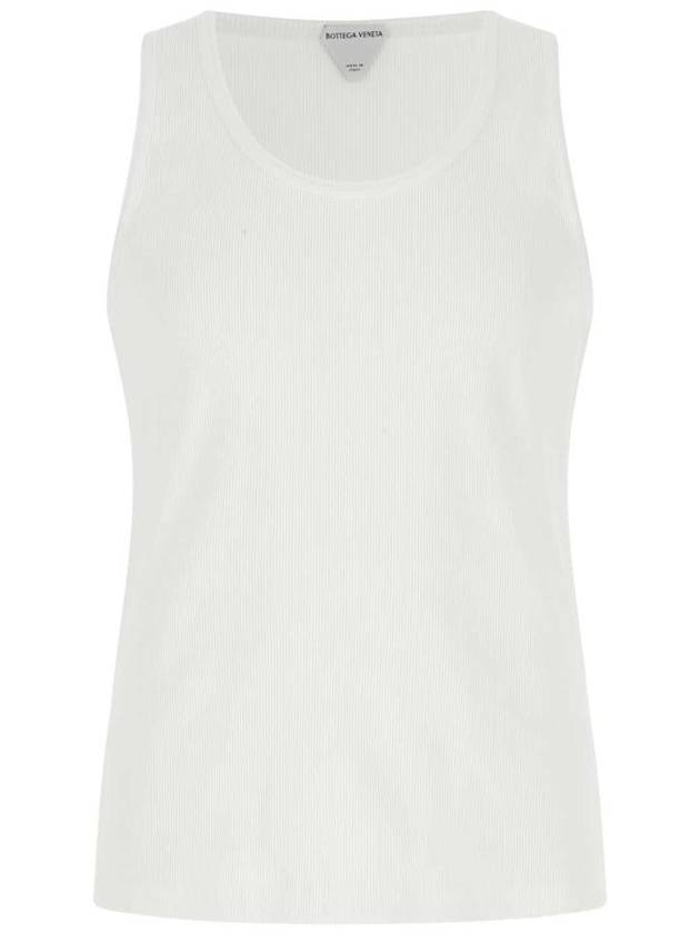 Men's Stretch Cotton Sleeveless Chalk - BOTTEGA VENETA - BALAAN 2