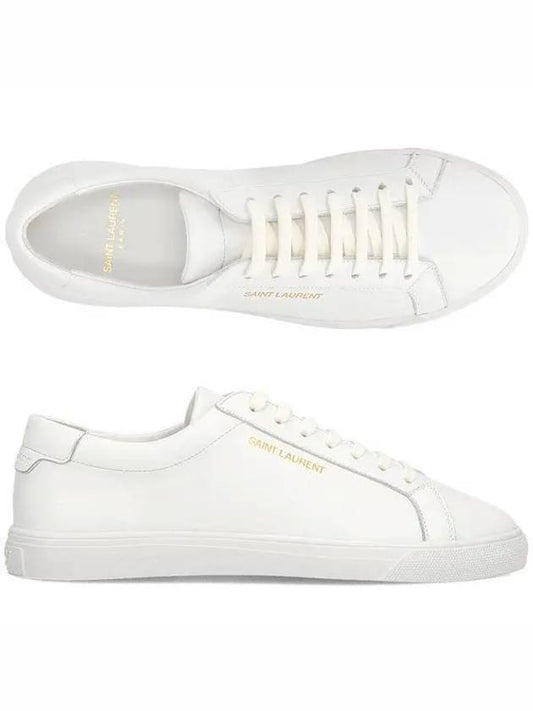 Women's Andy Low Top Sneakers White - SAINT LAURENT - BALAAN 2