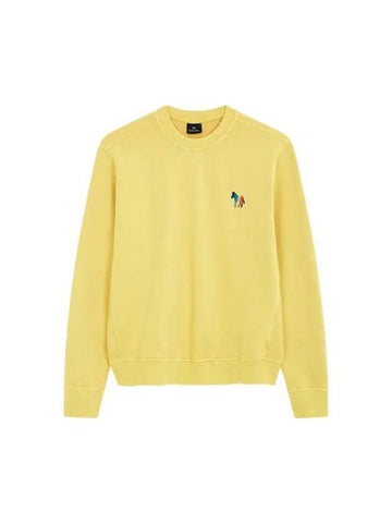 PS zebra embroidery crew neck sweatshirt mustard 271488 - PAUL SMITH - BALAAN 1