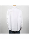 Button Down Boxy Fit Oxford Long Sleeve Shirt Natural White - AMI - BALAAN 3