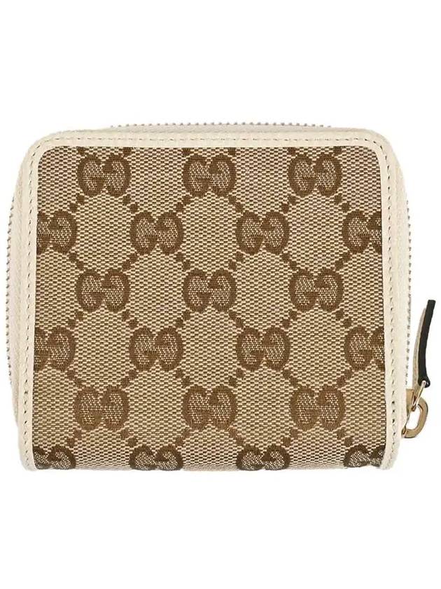 GG Zipper Medium Canvas Half Wallet White Beige - GUCCI - BALAAN 2