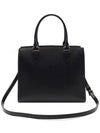 Saffiano Gold Square Leather Tote Bag Black - PRADA - BALAAN 5