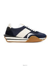 Logo James Panel Low Top Sneakers Navy - TOM FORD - BALAAN 2