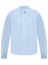 De Coeur Embroidery Cotton Long Sleeve Shirt Blue - AMI - BALAAN 2