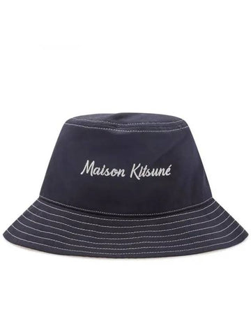 Workwear Bucket Hat Dark Navy - MAISON KITSUNE - BALAAN 1