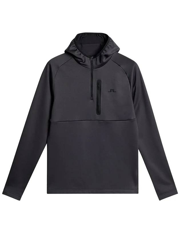 Men s Adam Quarter Zip Up Golf Hood Asphalt GMJS10935 W015 - J.LINDEBERG - BALAAN 1