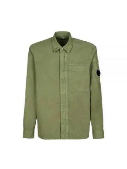 Gabardine Utility Long Sleeve Shirt Bronze Green - CP COMPANY - BALAAN 2