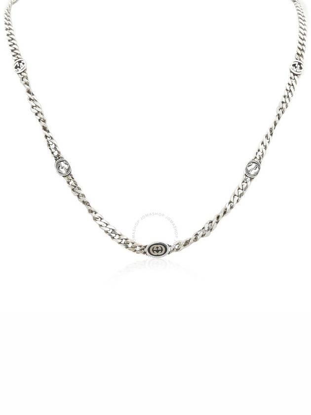 Thin Interlocking G Necklace Silver - GUCCI - BALAAN 2