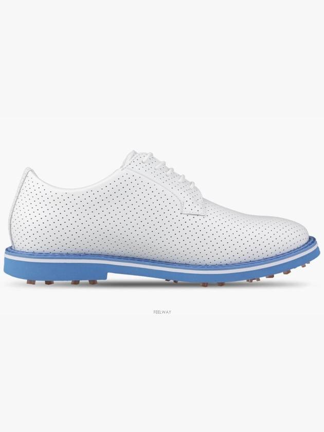 Men'S Perforated Gallivanter Spike Shoes Cerulean White - G/FORE - BALAAN 3