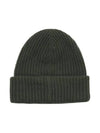 Logo Patch Knit Beanie Green - GANNI - BALAAN 3