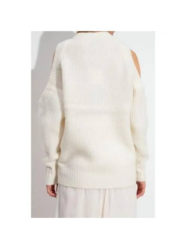 Jersey Logo Knit Top Ivory - GANNI - BALAAN 4