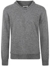 Men's 4 Stitch Elbow Patch Knit Top Grey - MAISON MARGIELA - BALAAN 2