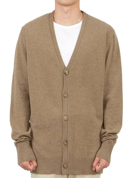 Signature Stitch V-neck Wool Cardigan Beige - MAISON MARGIELA - BALAAN 2