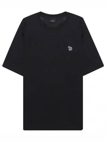 Zebra Logo Crew Neck Cotton Short Sleeve T-Shirt Black - PAUL SMITH - BALAAN 2