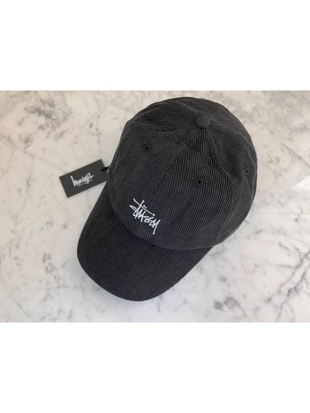 Graffiti Corduroy Low Pro Ball Cap Black - STUSSY - BALAAN 5