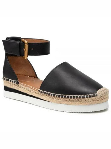 See by Chloe Espadrille Anklet Sandals Black SB26150 - CHLOE - BALAAN 1