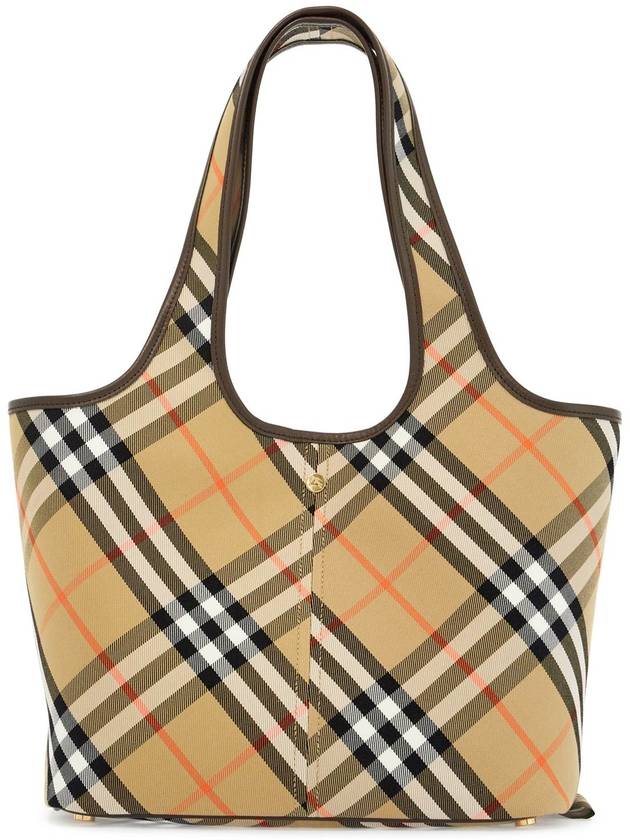 Check Small Tote Bag Sand - BURBERRY - BALAAN 2