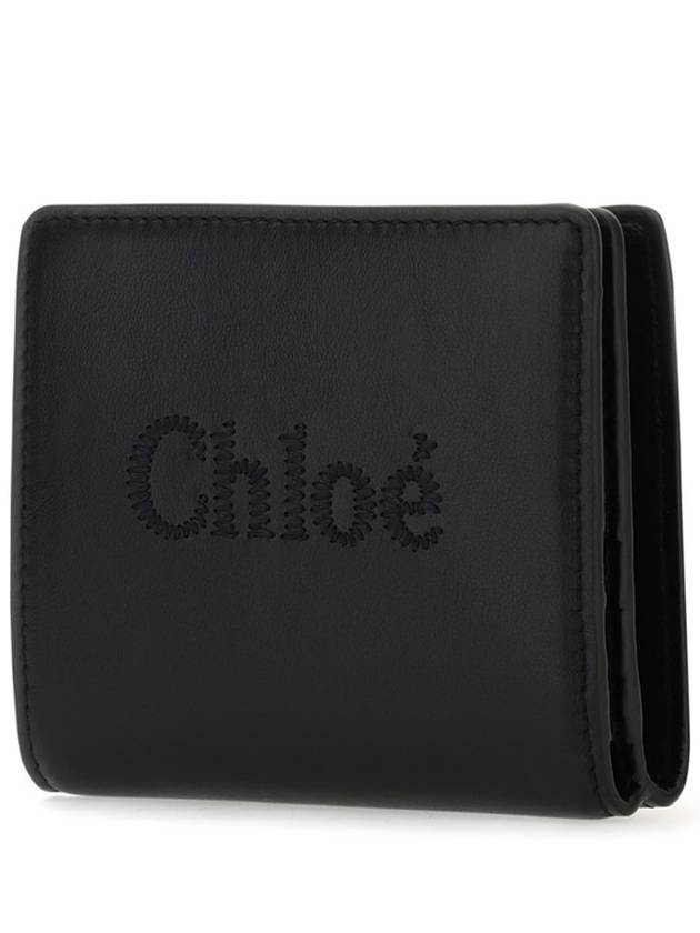 Sense Soft Leather Half Wallet Black - CHLOE - BALAAN 5