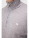 Kian Half Zip-Up Knit Top Melange Grey - J.LINDEBERG - BALAAN 5