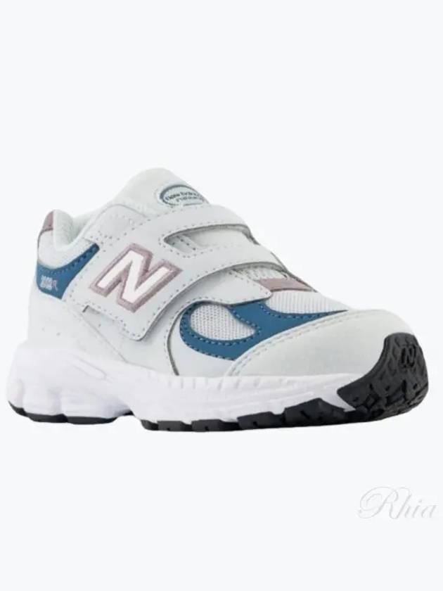 Kids 2002 Hook And Loop Low Top Sneakers Grey - NEW BALANCE - BALAAN 2