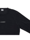 Men's Logo Light Fleece Sweatshirt Black - CP COMPANY - BALAAN 5