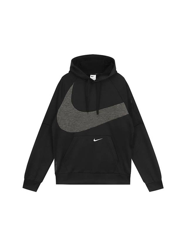 Therma Fit Swoosh Pullover Hoodie Black - NIKE - BALAAN 1