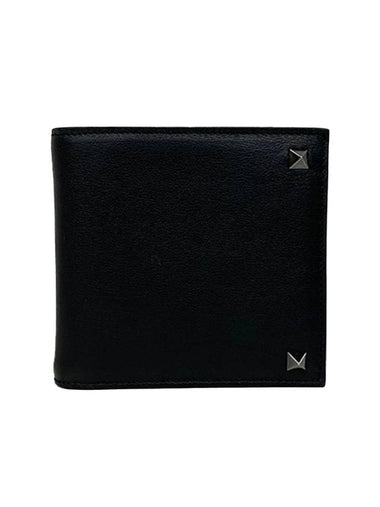 Rockstud Half Wallet Black - VALENTINO - BALAAN 1