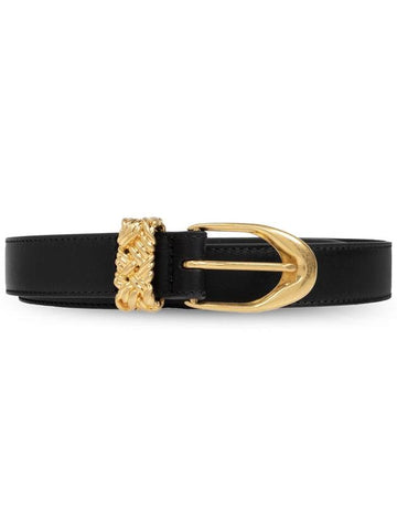 Bottega Veneta Leather Belt, Women's, Black - BOTTEGA VENETA - BALAAN 1