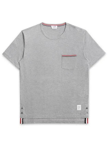 Thom Browne Short Sleeve MJS010A 01454 055 RWB Pocket Trimming Medium Weight Jersey Men s Tee - HERMES - BALAAN 1