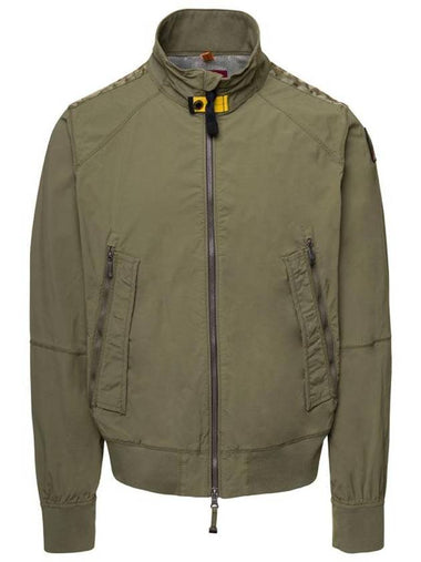 High Neck Patch Pockets Cotton Blend Bomber Jacket Desert Military Green - PARAJUMPERS - BALAAN 1