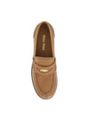 Vintage Effect Leather Penny Loafers Brown - MIU MIU - BALAAN 4