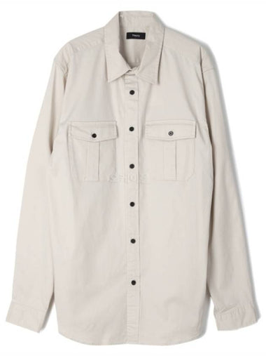 Pocket patch long sleeve shirt - THEORY - BALAAN 1